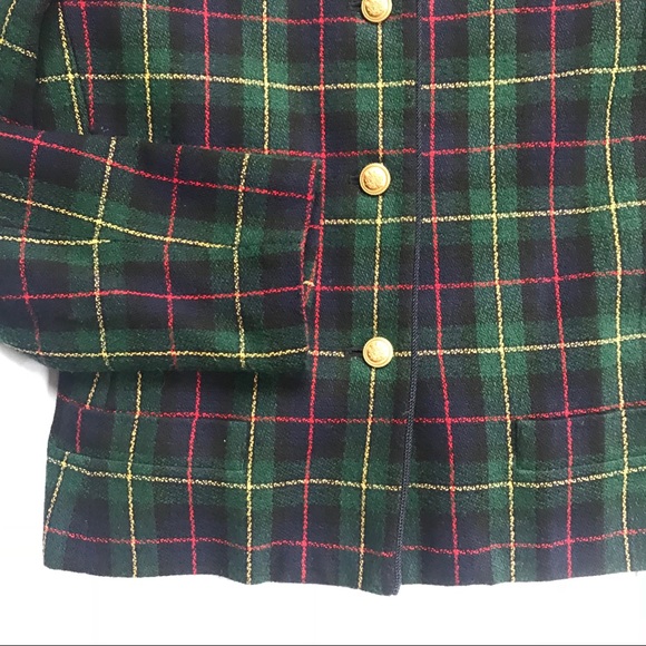 Vtg 80s 90s plaid blazer sz 10 Clueless prep - Picture 5 of 5
